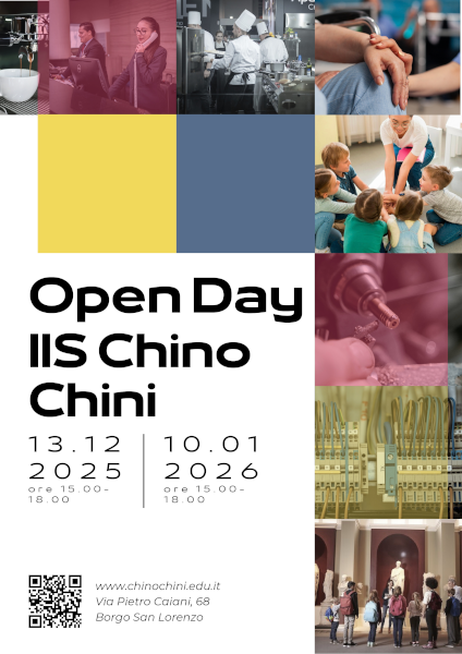 Manifesto Open Day IIS Chino Chini - 13/12/2025 e 10/01/2026